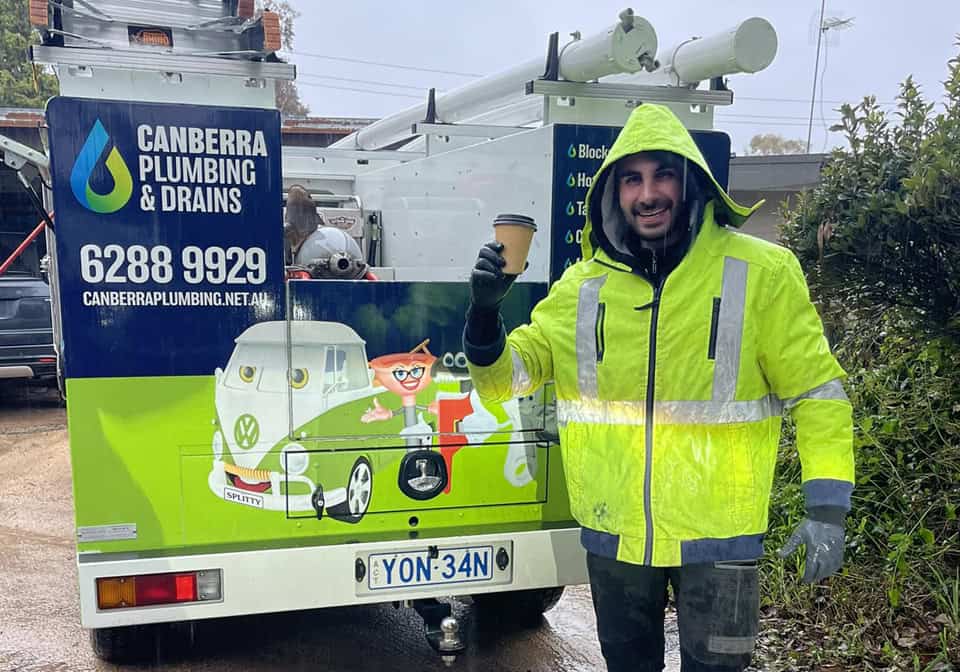 Emergency plumbing and drain repair in Canberra area.