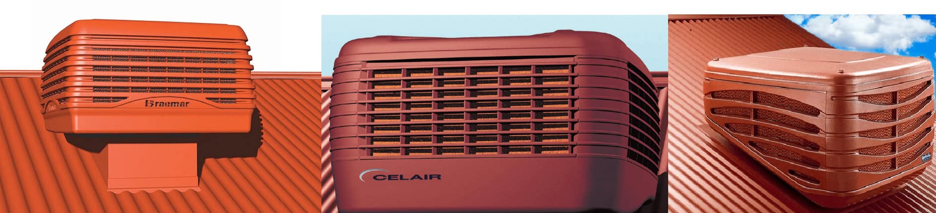 Modern evaporative cooling units installed in Canberra homes and businesses.